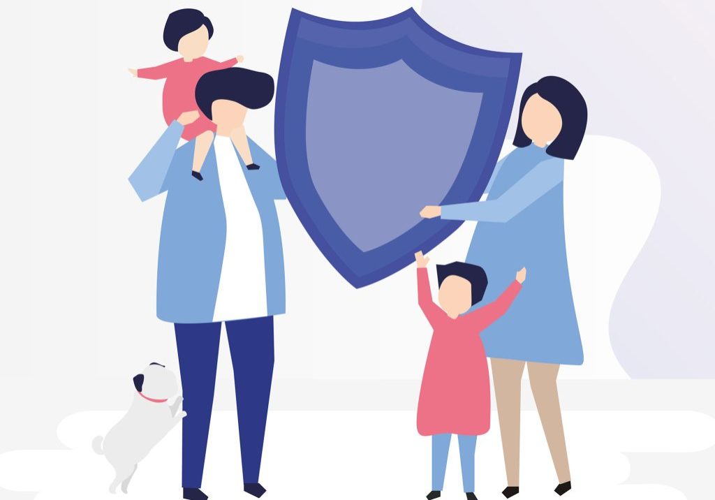 Health insurance template vector for blog banner