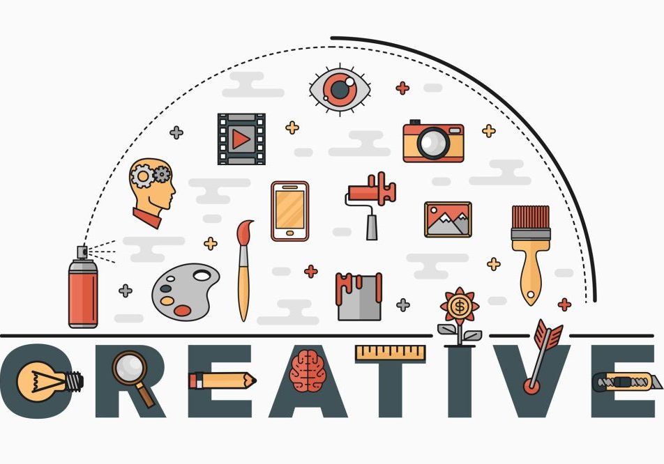 Flat style thin line art design. Set of vector icons and elements of application development, project development. The modern concept of a design